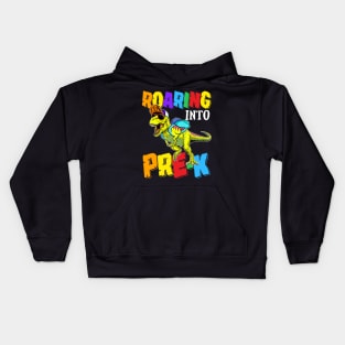 Roaring Into Pre-k Dinosaur Back To School Kids Hoodie